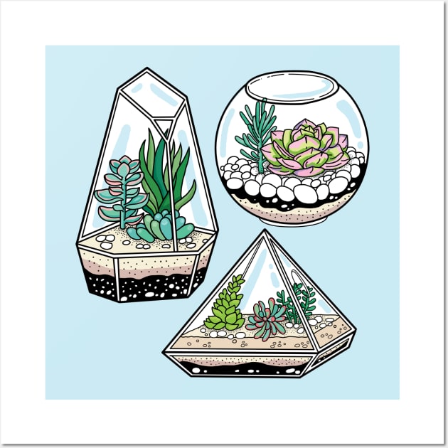 Beautiful Succulent Terrarium Wall Art by SuperrSunday